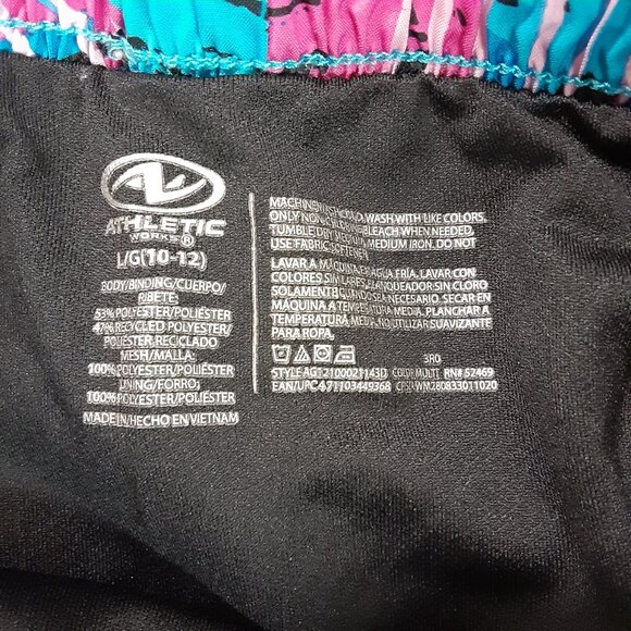 Athletic Works Girls Shorts Size LG 10-12 Lightweight Elastic Waist Sm Spot - Picture 3 of 5